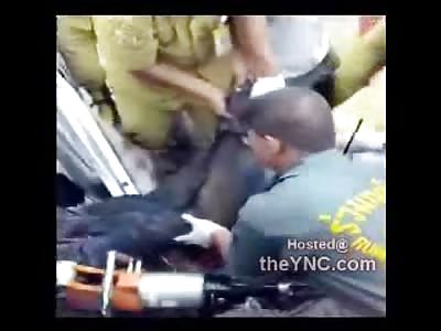 YNC EXCLUSIVE: A String of Intestines and Guts on Top of Man pulled from Crushed Vehicle