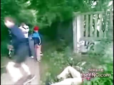 Brutal and Random Tornado Kick KO to the Face