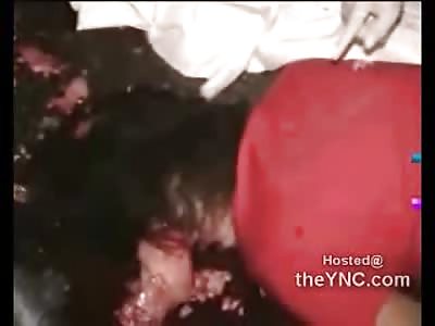 Mother and Son lie in Brains, Family has to ID On Site (Video is Graphic)