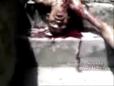 A Killer's Home Video: Man Shot Open from Large Weapon Dead on Concrete Steps