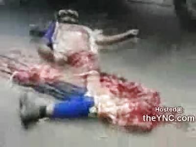 Man on his Way Home from Work is Shredded in Half, Cameraman Recodrs for 5 Full Minutes