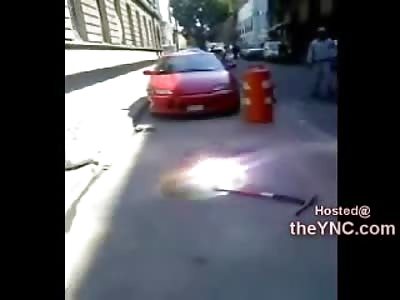 City Worker in the Sewer is Electrocuted by Underground Cable Lines