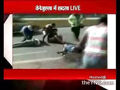 Bus Runs Over a Couple Matres Protestors and Keeps Going