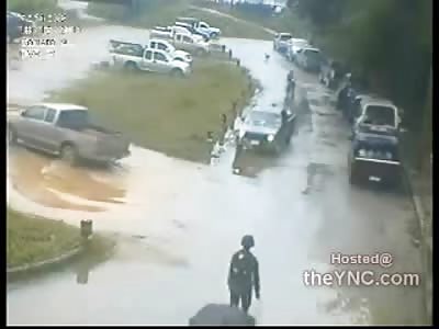 Amazing Drive-by Shooting in Thailand by Group of Thugs 