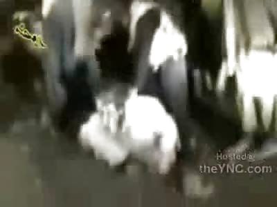 New Beheading from Tehreek-e-Taliban, A Wide Awake Man in White has Head Head Cut Off in the Sand (Released Today, First Beheader cuts his OWN Hand and Has to Stop)