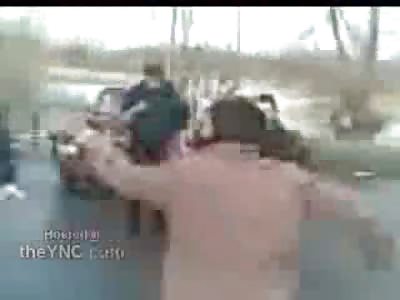 Russian Man Asleep After Kick to the Face......Guy Gives Thumbs up After KO