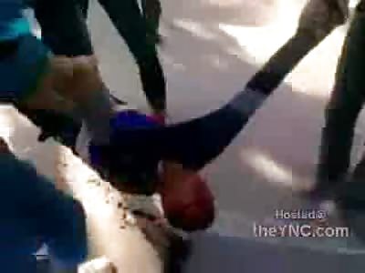 Sniper Gets Head Shot on Protesters .... Head Pours Blood