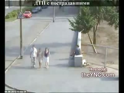 2 Girls and a VERY Lucky Guy out for a Sunny Stroll