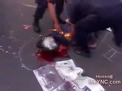 Poor Biker has Lost his Face in Fatal Crash