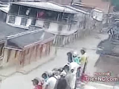 Speeding Rally Car forgets to Turn and Kills some Spectators (New))