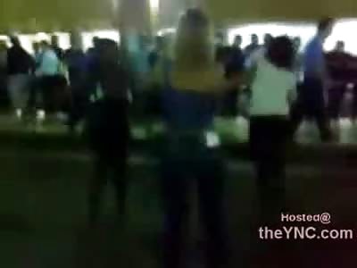 Bad Ass Bitch puts her Hair up and Fights 2 Girls with Flying Karate Kicks