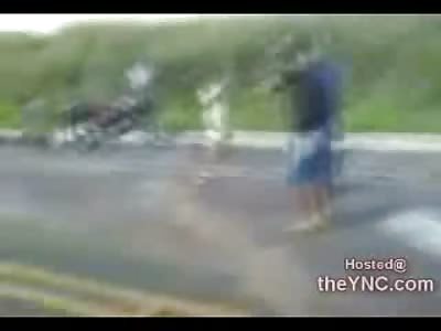 Dead and Alive People all over the Road 