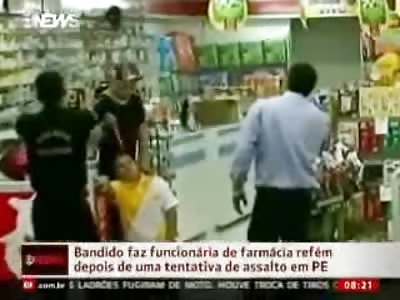 Hostage Taker with Knife to the Eye of Girl gets Shot Dead