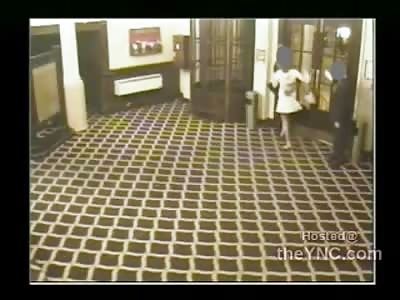 Cute Girl Goes Berserk Kicks Guard in the Nuts.....Gets Slammed to the Ground Hard as Fuck