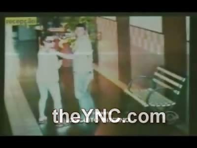 Brazilian Maniac Strangles Woman with a Belt in the Elevator