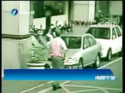 Amazing Video of Boy falling 6 Floors and Bouncing off a Car