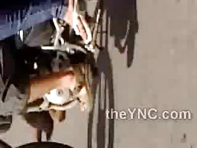 Short Video of Female Discombobulated after Running in Front of a Car