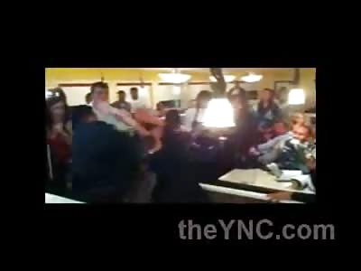 Chubby Police Officer Repeatedly Punches Skinny White Girl