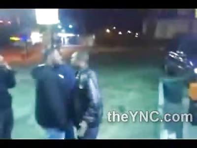 Lightening Fast Double Knockout on 2 Older Guys by Cocky Kid