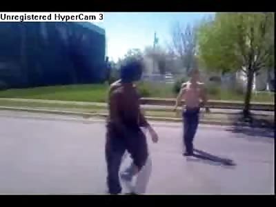 Whoa Whoa!! Cocky Roy Jones Wanna Be gets Quite a Surprise from the White Boy