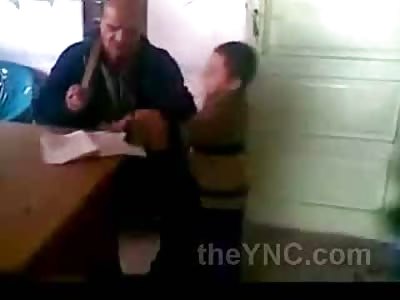 WTF: Egyptian Teacher Beats his Students Like its his Job