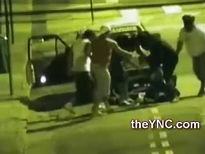 Secuity Guard Beaten to Near Death by Group of Thugs