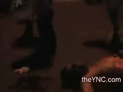 Forensic Team Digs through Coagulated Blood searching for Evidence