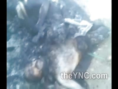 Street BBQ Men Torched on the Street...Burnt to a Crisp