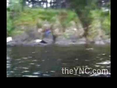 Aftermath of Norway Carnage on a Youth Camp by Anders Behring Breivik  Posing as a Police Officer