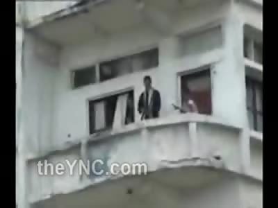 Arab Man Opens up Fire on Crowd with Little Kid by His Side