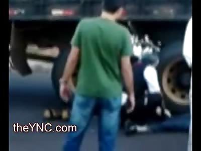 Teen Female Hit by Truck....Truck Moved off of Her