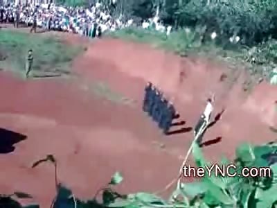 Voyeuristic Brutal Execution recorded from the Bushes