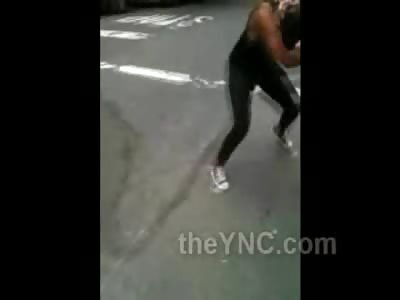 Titties Out: Black Chicks Battle and Boobies Plop out of Ruffnecks Shirt