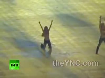 More Topless Female Protesters During Soccer Game