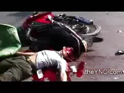 YNC User removes Green Blanket to Reveal Gruesome 2 Face Biker