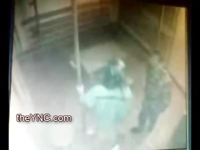 Teen Girl gets a Ridiculous Beatng from a Military type Officer in a Small Room 