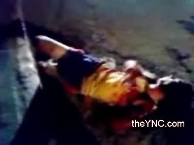 Dead Biker comes Back to Life Squirming on the Street waiting for Help to Arrive