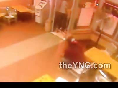 Thugs Jump and Beat a Kid with a Machete in a Local Store