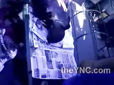 Dead Man Bleeding Out Uncovered and Crowd Gasps