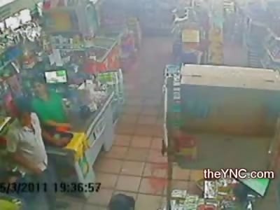 Man Murdered by Motorcycle Bandits inside Store is Left Dead on the Floor