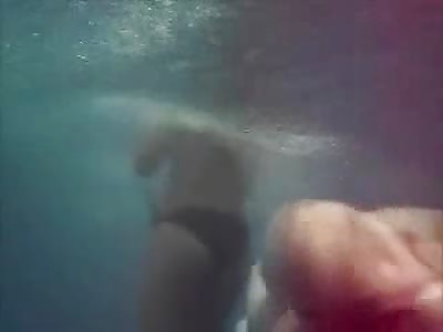 PERVERT Freak Jerks off in Swimming Pool While Teen Girls Swim