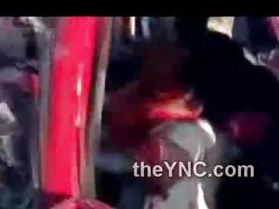 One Lucky Guy....Two Not So Lucky, Man Struggles to Live While Two Friends are Ripped To Shreds Following Accident