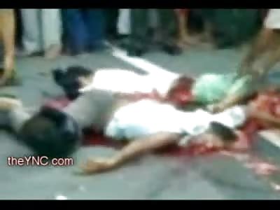 The Dearly Departed: Possible Male and Female are Minced to Pieces in Horrific Gory Aftermath