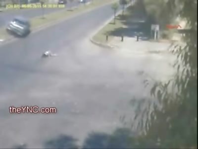 12 Year Old Girl Killed by Speeding Car is thrown 30 Feet (2 Different Cameras, Pics of Girl at End of Video)