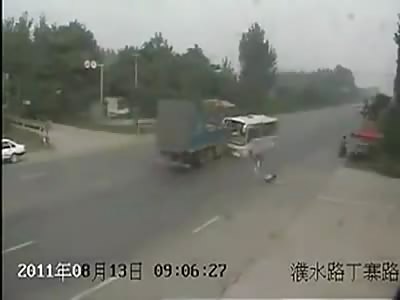 Bus Driver Ejected in Violent Crash