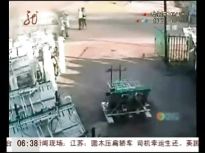 Confused Girl Freezes up in the Road and is Trampled in Front of her Horrified Friends (Watch Slow Motion at End of Video)