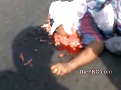 Ladies Brains Splattered on Road 