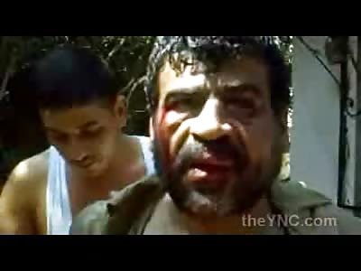 Old Syrian Man is Beaten to Bloody Pulp and Forced to Do Goofy Thing for Captures