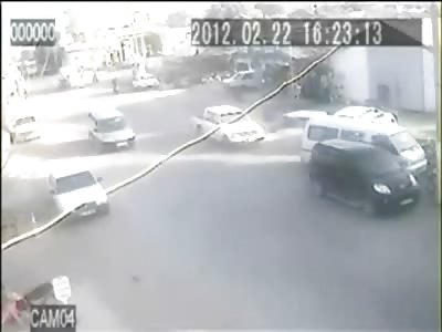 Careless Dad drops his 2 Kids out the Back Door of his Minivan 