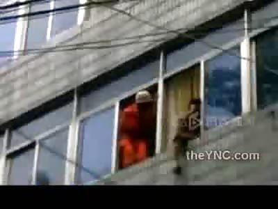 LOL: Rescue Works Saves Jumpers Life by Beating the Shit out of Him